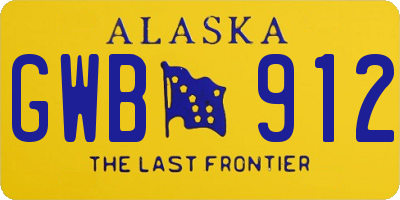 AK license plate GWB912