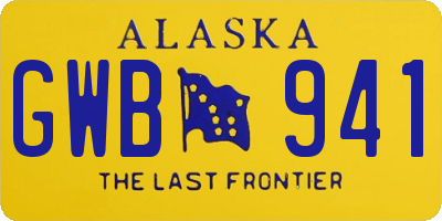 AK license plate GWB941