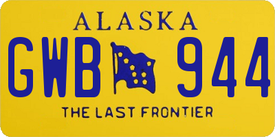 AK license plate GWB944