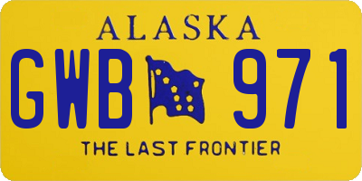 AK license plate GWB971