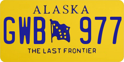 AK license plate GWB977