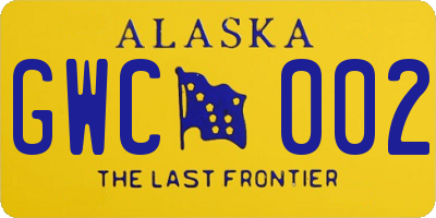 AK license plate GWC002