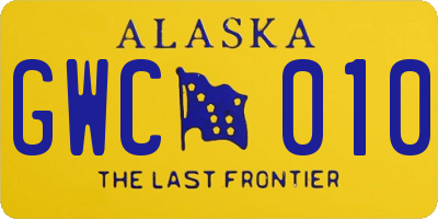 AK license plate GWC010