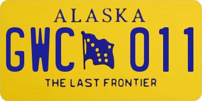AK license plate GWC011