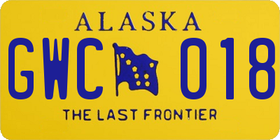 AK license plate GWC018