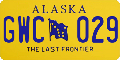 AK license plate GWC029