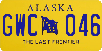AK license plate GWC046