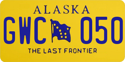 AK license plate GWC050