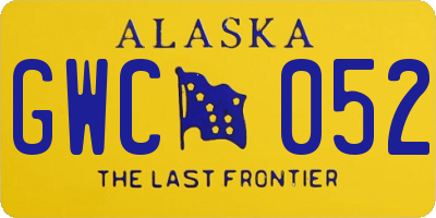 AK license plate GWC052