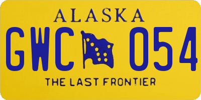 AK license plate GWC054