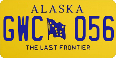 AK license plate GWC056