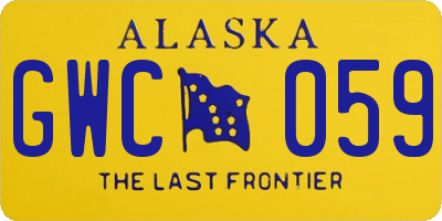 AK license plate GWC059