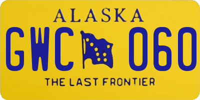 AK license plate GWC060