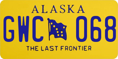 AK license plate GWC068
