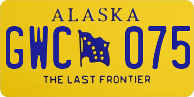 AK license plate GWC075