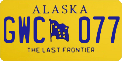 AK license plate GWC077