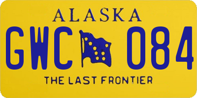 AK license plate GWC084