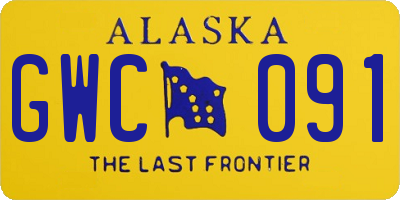 AK license plate GWC091