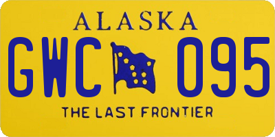 AK license plate GWC095