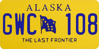 AK license plate GWC108