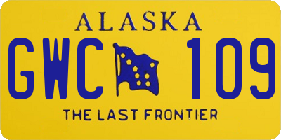 AK license plate GWC109