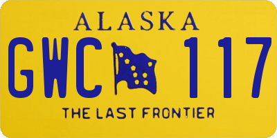 AK license plate GWC117