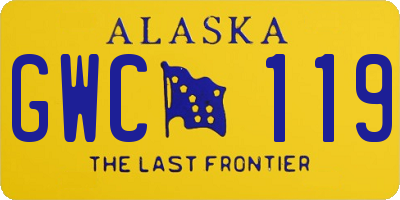 AK license plate GWC119