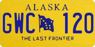 AK license plate GWC120