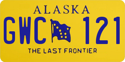 AK license plate GWC121