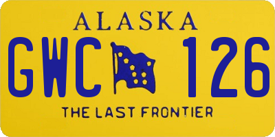 AK license plate GWC126