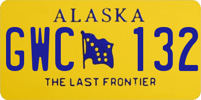 AK license plate GWC132