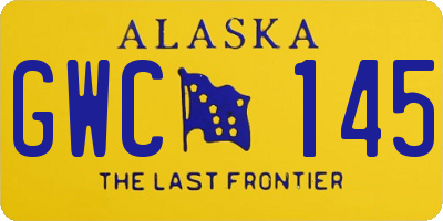 AK license plate GWC145