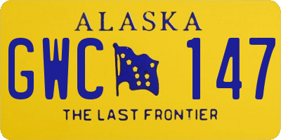 AK license plate GWC147