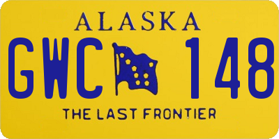 AK license plate GWC148