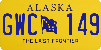 AK license plate GWC149