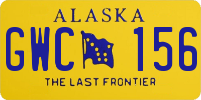 AK license plate GWC156