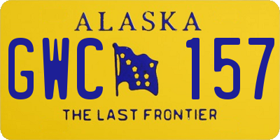 AK license plate GWC157