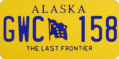 AK license plate GWC158