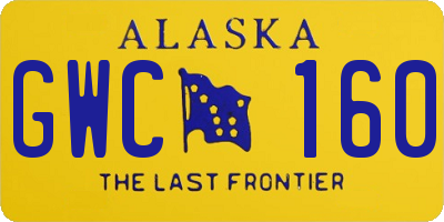AK license plate GWC160