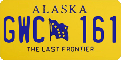 AK license plate GWC161