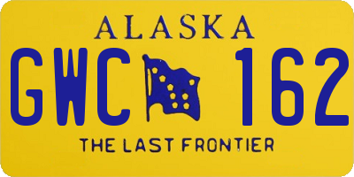 AK license plate GWC162