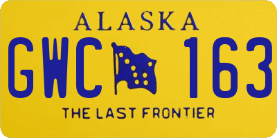 AK license plate GWC163