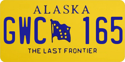 AK license plate GWC165