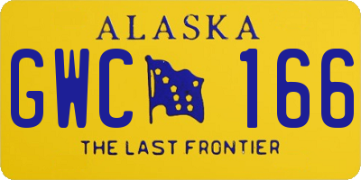 AK license plate GWC166
