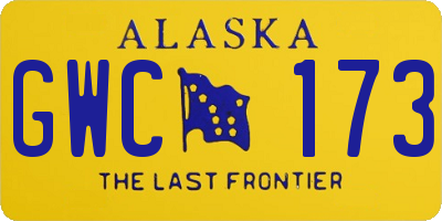 AK license plate GWC173