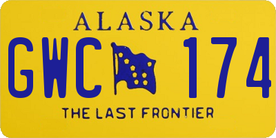 AK license plate GWC174