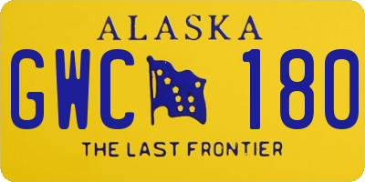 AK license plate GWC180