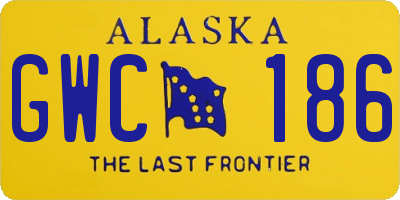 AK license plate GWC186