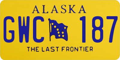 AK license plate GWC187