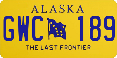 AK license plate GWC189